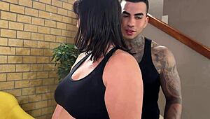 My Colombian Personal Trainer Helps With Workout.