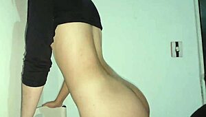 Hey Laura, why're you masturbating in that red skirt? Got spanked and taken against the wall!