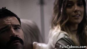 Glam Babe Seduces Stepdad for Intense Doggystyle Action