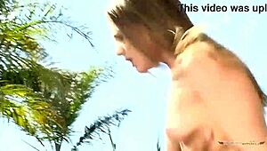 Skinny Blonde Beauty Takes on Two Guys for Intense Double Penetration Action