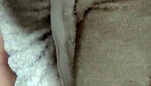 My neighbor showers in my bathroom, so I end up banging her with squirt orgasms