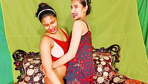 Hey guys, watch two lovely girls take it hard!