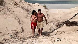 Gangbang in paradise! Who can resist this wild European orgy with double penetration?