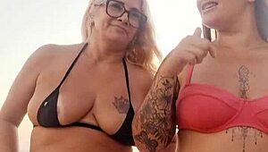 Beach Dirty Talk with Naughty Friend Before Deflowering Young Guy