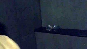 Asian Slut Wife Masturbates with Dildo and Vibrator in Gym Shower