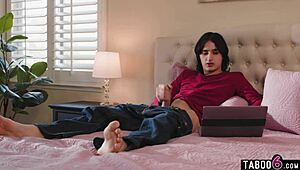 Catching my boyfriend jerking off with a condom he didn't need.