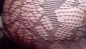 These pussy lips are holding the dick inside with natural tits on display 😏