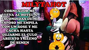 Fiery bull takes me home secretly from husband, piles me up and fucks my ass hard.