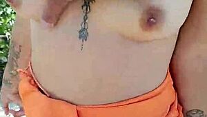 Mexican Prostitute Flashes Tits and Ass in Public Spot Before Sucking