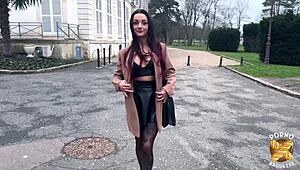 Angela Jolie Minette Craves Hard Cock in Sexy Stockings