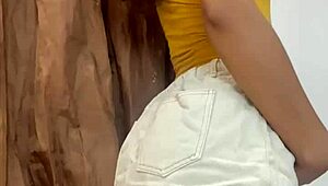 Petite babe wants big cock in her tight pussy