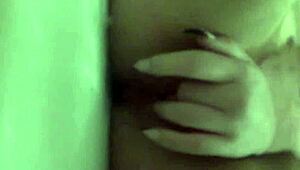 Sexy christy mack in makeup room bath