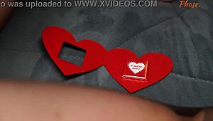 cute babe luna gets fucked in black pantyhose on valentines day