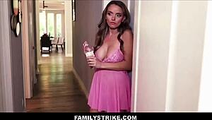 Familystrike Blonde Milf Stepmom Caught Masturbating to Stepson’s Action