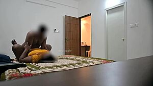 Maid performs deepthroat blowjob and gets hardcore pussy fucking while cleaning.