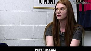 pilfer4k - redhead jane rogers gotta screw her way outta trouble again with officer jovan jordan