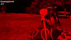 Jade Kush as Chun Li Fucked by Two Big Cocks