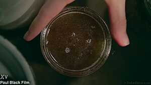 Honey Erotic Art Paul Black Masturbates in Kinky Cinema Scene