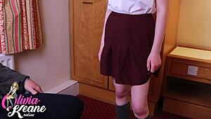 Naughty College Student Seduces and Blows Her Strict Teacher