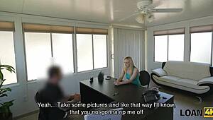 Loan4k Pretty Blonde Allie Rae Offers Herself to Agent