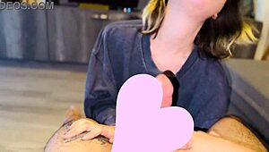 quiet nerdy girl masters deepthroat and sloppy ball licking in dorm