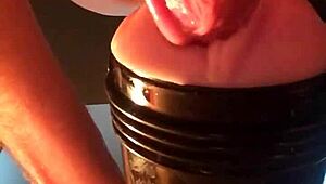 fucking my fleshlight at home