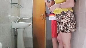 Quick Doggystyle in Bathroom with Brother-in-Law at New Year Party