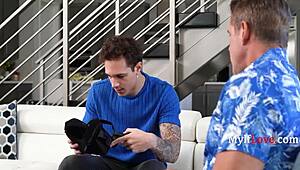 Step dad lost in meta verse while family explores taboo sex