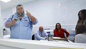 Sasha pearl parker ambrose horny big tit office slut sucking fat dick at work