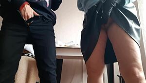 Masturbating with My Hot Milf in a Miniskirt for Intense Lesbian Orgasms. Homemade Action Turns Wild!