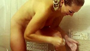 Milf in Shower Moans While Masturbating