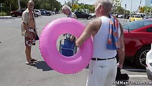 Old stepdad and two daughters on staycation with Latin hottie