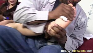 Native American Nadine Sage Takes Big Black Cock Anal