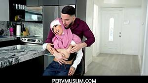 arab hijab student paulina ruiz visits her teacher at home for a lesson
