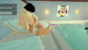 Milf Rides Big Cock In Pool For Creampie