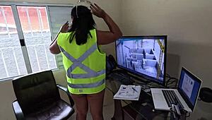 She imagines bricklayers fucking her hairy pussy outdoors!