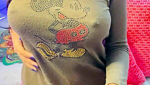 I hid a camera and caught her masturbating her natural tits and pussy 😏