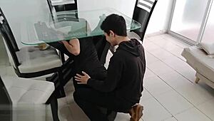 skinny girl with small tits gets fingered and creampied in missionary and doggystyle