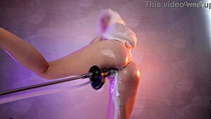 Petite Blonde in Wet Shirt Takes Multiple Huge BBC Fake Cum Creampies