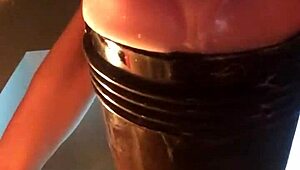 fucking my fleshlight at home