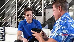 Step dad lost in meta verse while family explores taboo sex