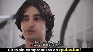 Damn, two guys slam a hot blonde Spanish sub in wild double action!