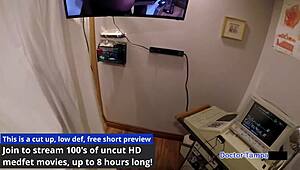 Dr Tampa examines corporate slave Minnie Rose in Florida clinic setting.