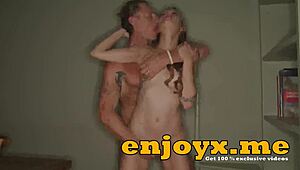 horny platinum-blonde engulfs cock, gets creampied by boyduddy