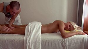 lovely step sister gets pounded and creampied on massage bed