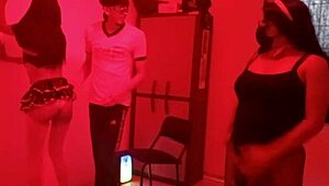 We danced an erotic dance for an effeminate man, almost leading to sex.