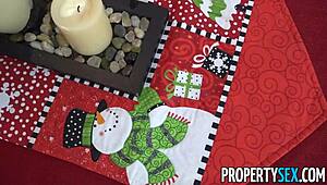 Propertysex - Busty Real Estate Agent Works Hard For Holiday Xmas Bonus