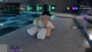 Alone in the pool with shy girl turns into rough fuck and cumshot.