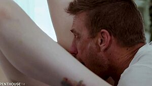 busty blonde bunny colby deepthroats her masseuse and gets doggystyle fucked 😍