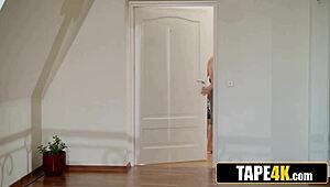 Petite courier milf enjoys wild fun with young 18+ dude after delivery mix-up.